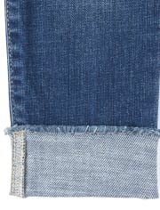 Girls Roll Cuff Super Skinny Jeans