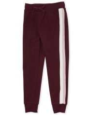 Pantalon de jogging en French Terry à rayures latérales pour fille