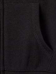 Girls Active - Sweat à capuche zippé en French Terry orné d'arc-en-ciel