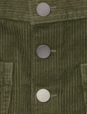 Girls Button Corduroy Skirt