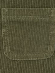Girls Button Corduroy Skirt