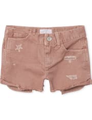 Girls Denim Shortie Shorts