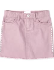 Girls Studded Denim Skirt