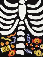 Unisex Kids Long Sleeve Glow In The Dark Skeleton Snug Fit Cotton