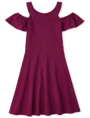 Girls Cold Shoulder Dress