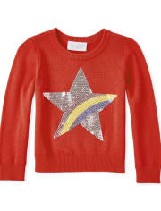 Baby And Toddler Girls Sequin Sweater