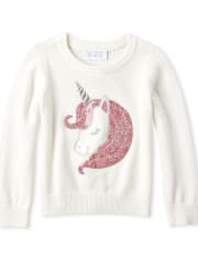 Baby And Toddler Girls Sequin Sweater
