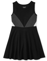 Girls Colorblock Ponte Knit Dress