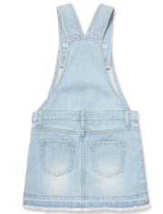 Falda vaquera con dobladillo deshilachado para niñas