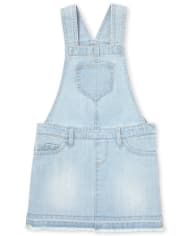 Falda vaquera con dobladillo deshilachado para niñas