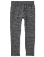 girls black fleece lined leggings