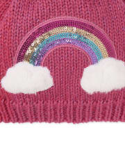 The Childrens Place Girls Toddler Love Pom Beanie and Mittens Set