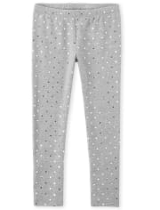 Girls Foil Dot Leggings