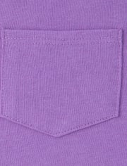 Camiseta básica a capas con bolsillo para niñas