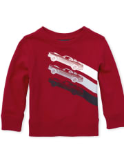 Sudadera de rizo francés con gráfico activo para bebés y niños pequeños