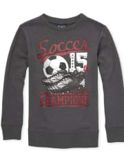 Boys Active Graphic French Terry Sweatshirt
