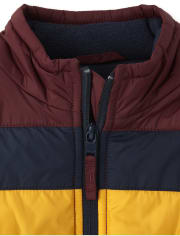 Boys Colorblock Puffer Vest