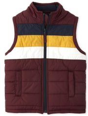 Boys Colorblock Puffer Vest