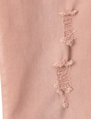 Girls Frayed Hem Denim Super Skinny Jeans