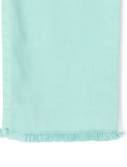 Girls Frayed Hem Denim Super Skinny Jeans