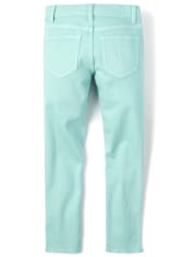 Girls Frayed Hem Denim Super Skinny Jeans