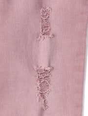 Girls Frayed Hem Denim Super Skinny Jeans