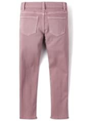 Girls Frayed Hem Denim Super Skinny Jeans
