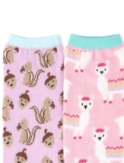 Girls Critter Crew Socks 6-Pack