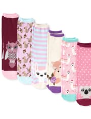 Girls Critter Crew Socks 6-Pack