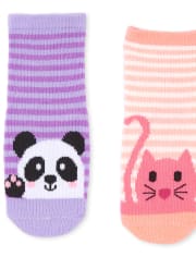 Toddler Girls Critter Midi Socks 6-Pack