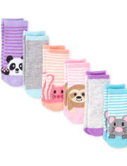 Toddler Girls Critter Midi Socks 6-Pack
