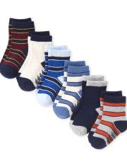 Paquete de 6 calcetines midi a rayas para niños pequeños