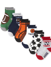 Lot de 6 chaussettes de sport mi-longues pour tout-petit garçon