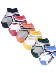 Lot de 6 socquettes de sport rayées pour tout-petit garçon