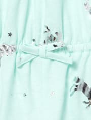 Baby And Toddler Girls Foil Unicorn Romper