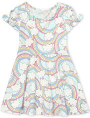 Baby And Toddler Girls Rainbow Dress