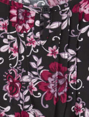 Girls Floral Peasant Dress