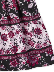 Girls Floral Peasant Dress