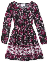 Girls Floral Peasant Dress
