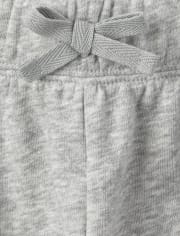 Girls Active Glitter Side Stripe French Terry Jogger Pants