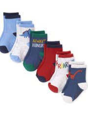 Lot de 6 chaussettes Dino Crew pour bébé garçon