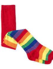 rainbow striped tights