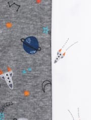 Lot de 4 bodys espace extra-atmosphérique pour bébé garçon