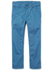 Boys Uniform Stretch Straight Chino Pants