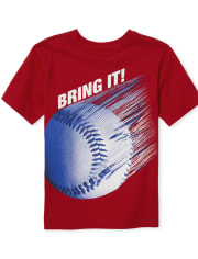 Camiseta con gráfico de béisbol para niños