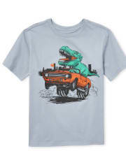 Boys Dino Car Graphic Tee