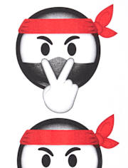 Camiseta con gráfico Ninja Emoji para niños