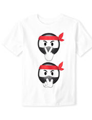 Camiseta con gráfico Ninja Emoji para niños