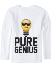 Boy Genius Emoji Graphic Tee