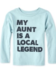 Baby And Toddler Boys Aunt Graphic Tee